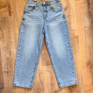 Quince Bella Stretch Barrel Jeans 28 Cool Blue